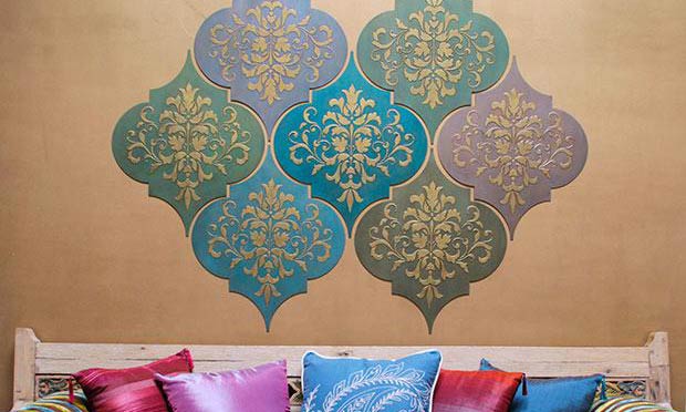 How to Stencil: Moroccan Dreams Wall Art Wood Shapes