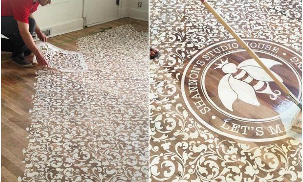 10 Stenciled Floor Makeovers Made For Walkin’