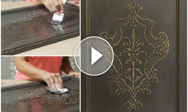 How to Stencil: Create a Carved Wood Effect with Stencils and Wood Icing™