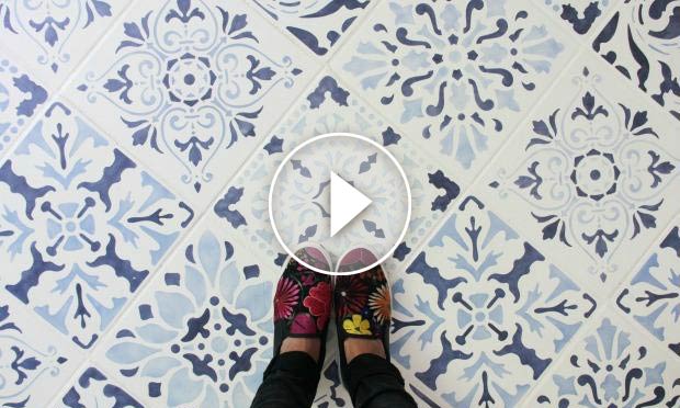 The Secret is Out! How to Stencil a Tile Floor in 10 Steps