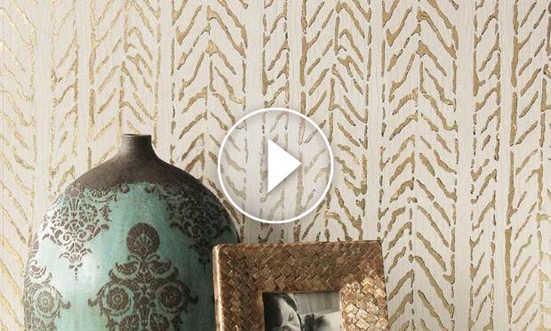 Just Roll with It! How to Stencil Textured Walls with Embossing Rollers and Gold Leaf