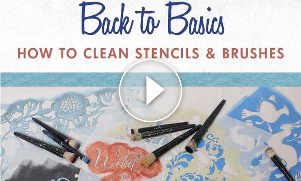 How to Clean Paint Off of Your Stencils & Brushes