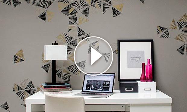 How to Stencil Video: Modern Free Form Feature Wall