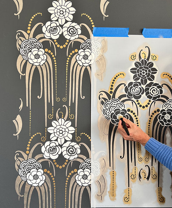 How to Stencil a Divine Art Deco Feature Wall
