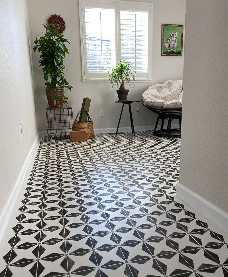How to Successfully Paint and Stencil Ceramic Floor Tiles