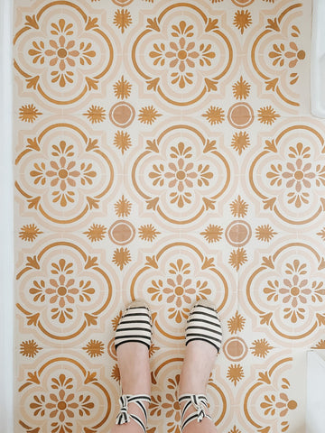 Stenciling Bathroom Floor Tiles: A DIY Decor Tutorial