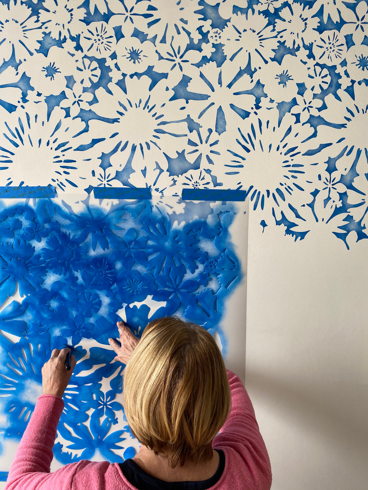 Brush up on Wall Stenciling How to Stencil a Watercolor Look