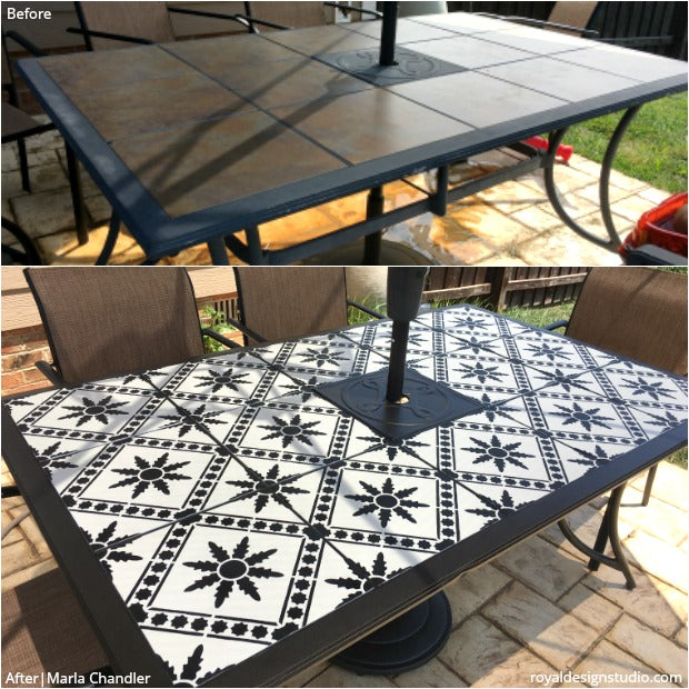 Before and After: Stenciled Quarantine Creations