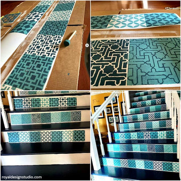 Paint, Peel, & Stick Your Stairs with Stencil Designs