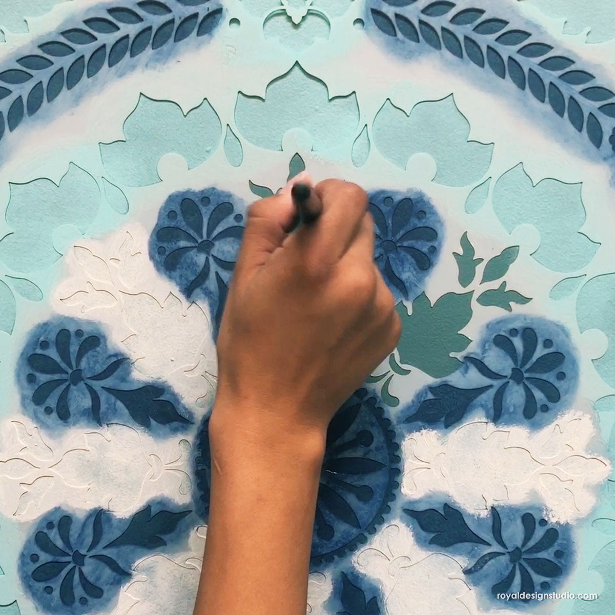 Mandala Fusion Tile Stencil