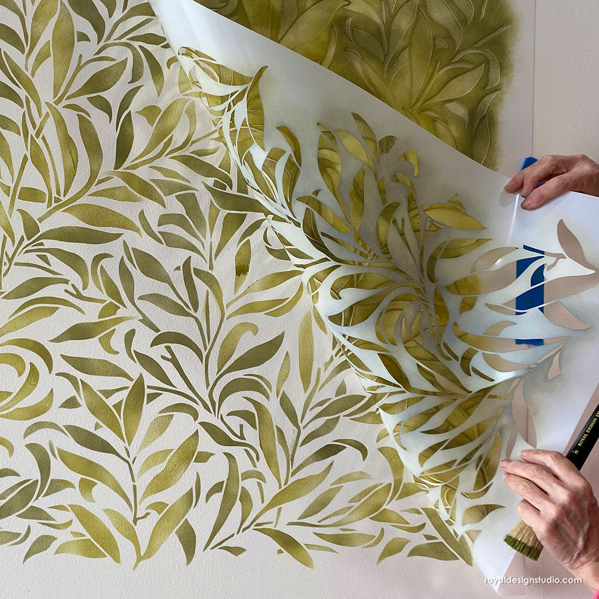 NEW! Thicket Leaves Wall Stencil