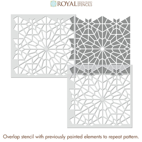 Large DIY Moroccan Stencils for Painting Walls and Floors