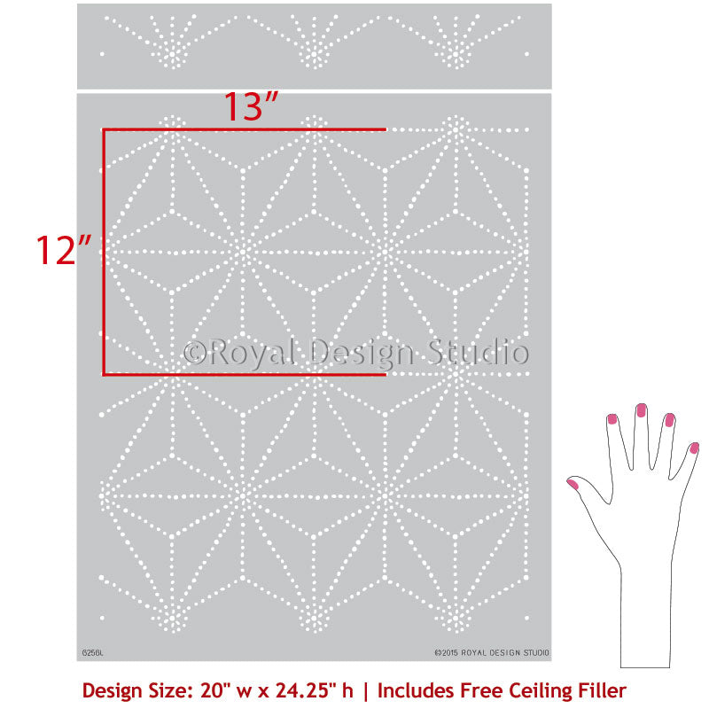 Wall Stencils Border Stencil Pattern Reusable Template for DIY wall