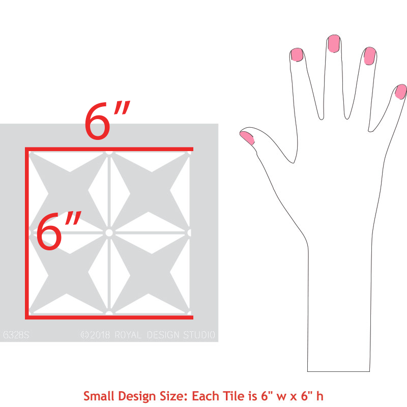 Pinwheels Tile Stencil