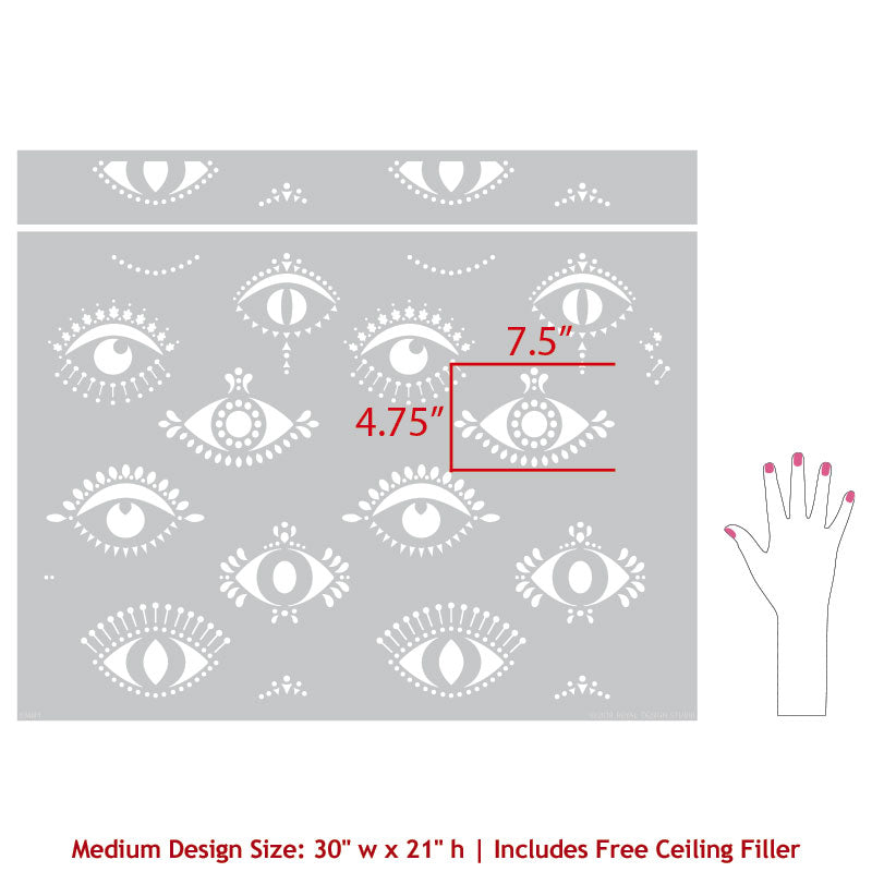 Protective Eyes Wall Stencil