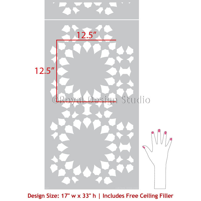 NEW! Modern Souk Moroccan Tile Stencil