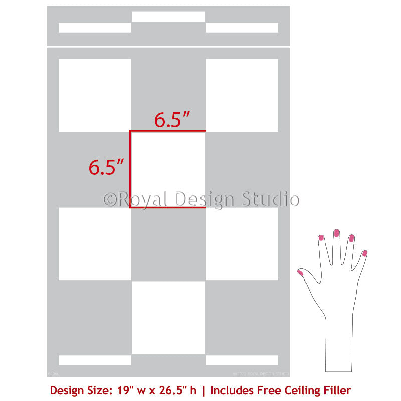 NEW! Check It Out Tile Stencil