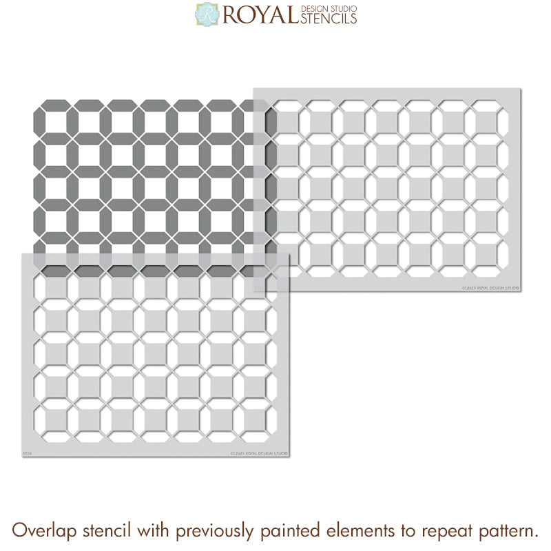 NEW! Petite Mosaic Grid Tile Stencil