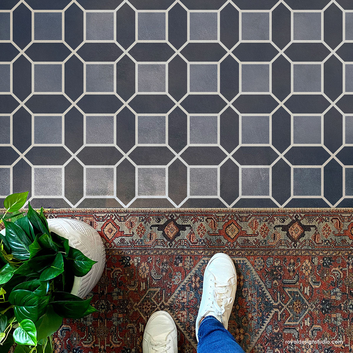 NEW! Mosaic Grid Floor Tile