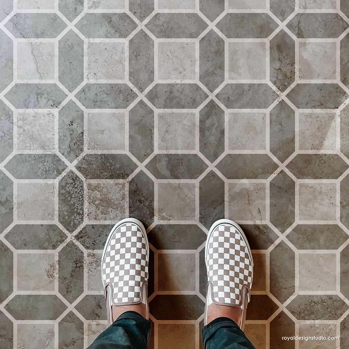 NEW! Mosaic Grid Floor Tile