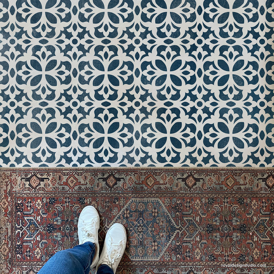 Easy to Stencil Tile Stencil - DIY Painting stencils for custom tiles