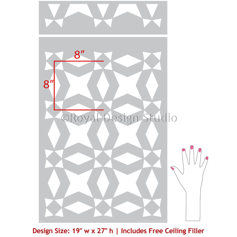 New! Sultana Tile Allover Stencil