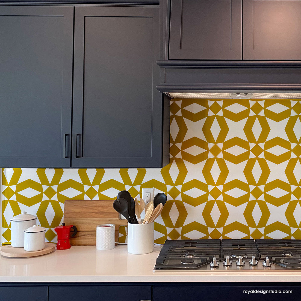 12 Stunning Ideas for Stenciling a DIY Kitchen Backsplash Design