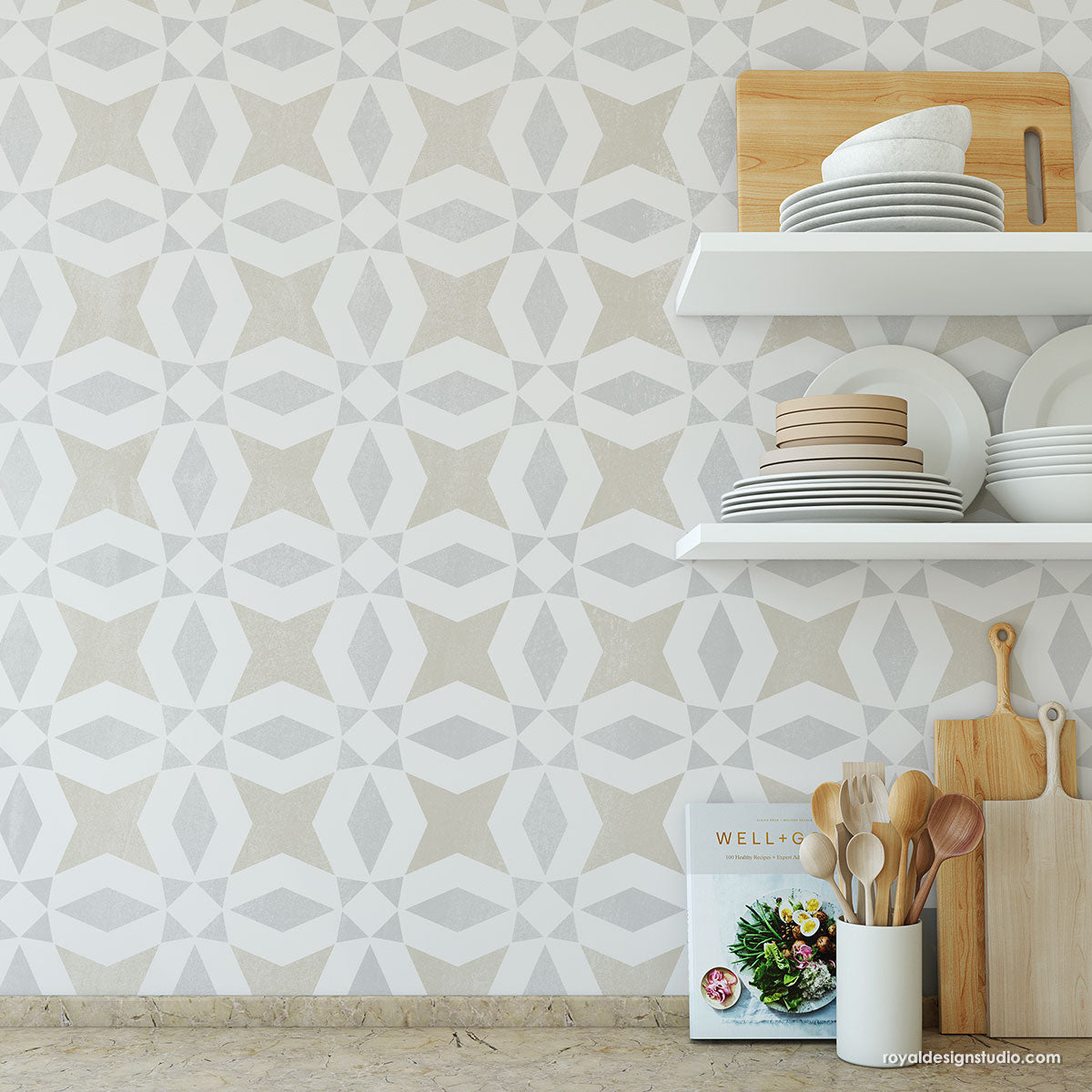 New! Sultana Tile Allover Stencil