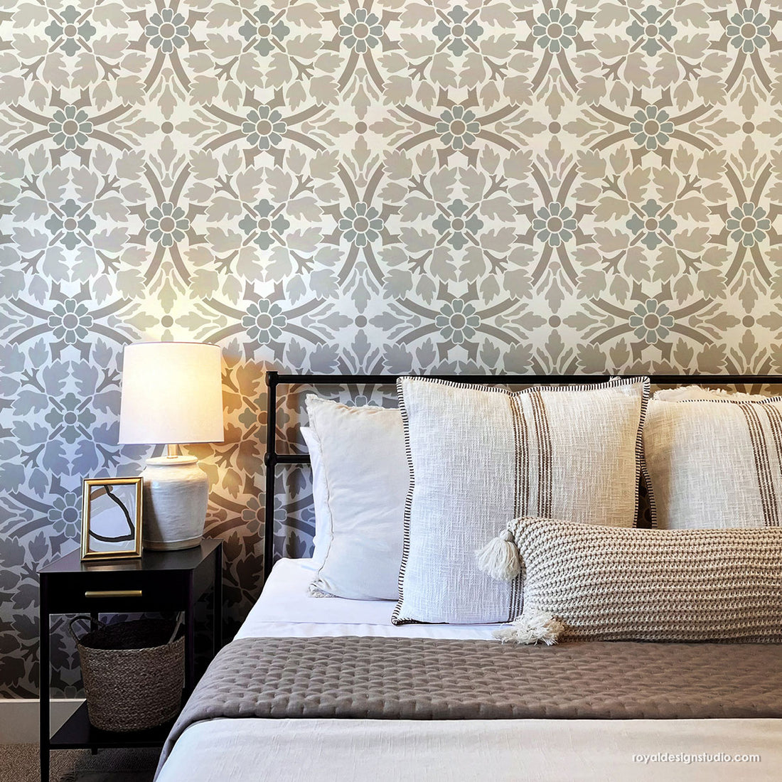 Large DIY Country Chic Tile Stencils for Painting Walls and Floors