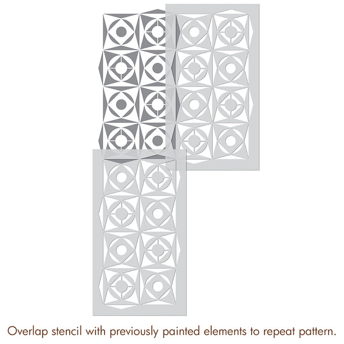 Modern Check Pattern Stencil-Large Wall Stencils for DIY Decor