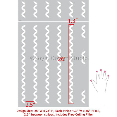Rick Rack Strip Stencil for Walls-Fast and Easy Stenciling