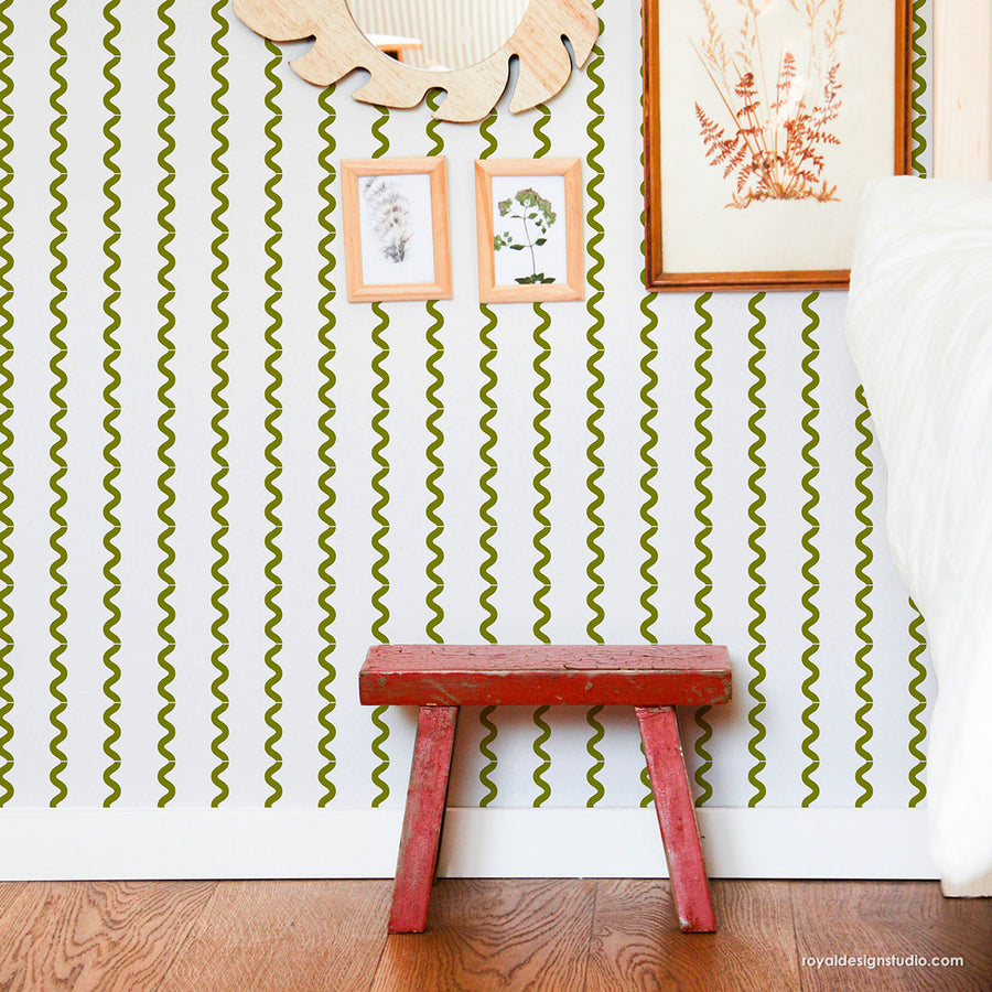 Rick Rack Strip Stencil for Walls-Fast and Easy Stenciling