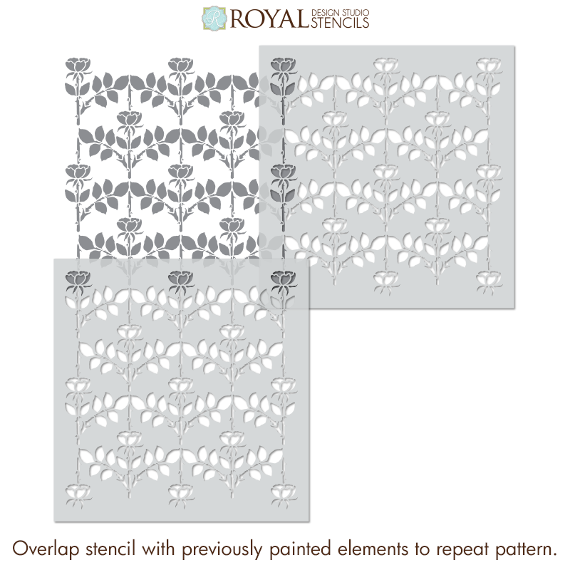 Voysey Briar Rose Art Nouveau Stencil