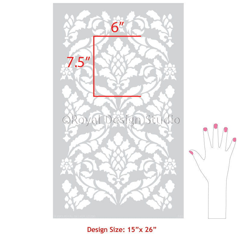 Classic Damask Stencil