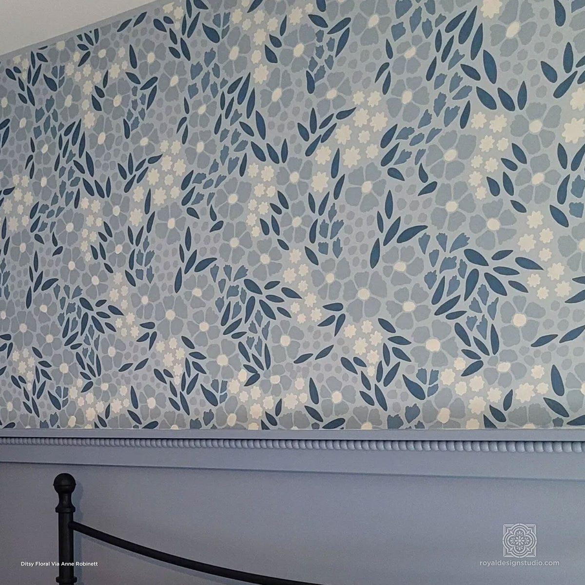 Ditsy Floral Wall Stencil