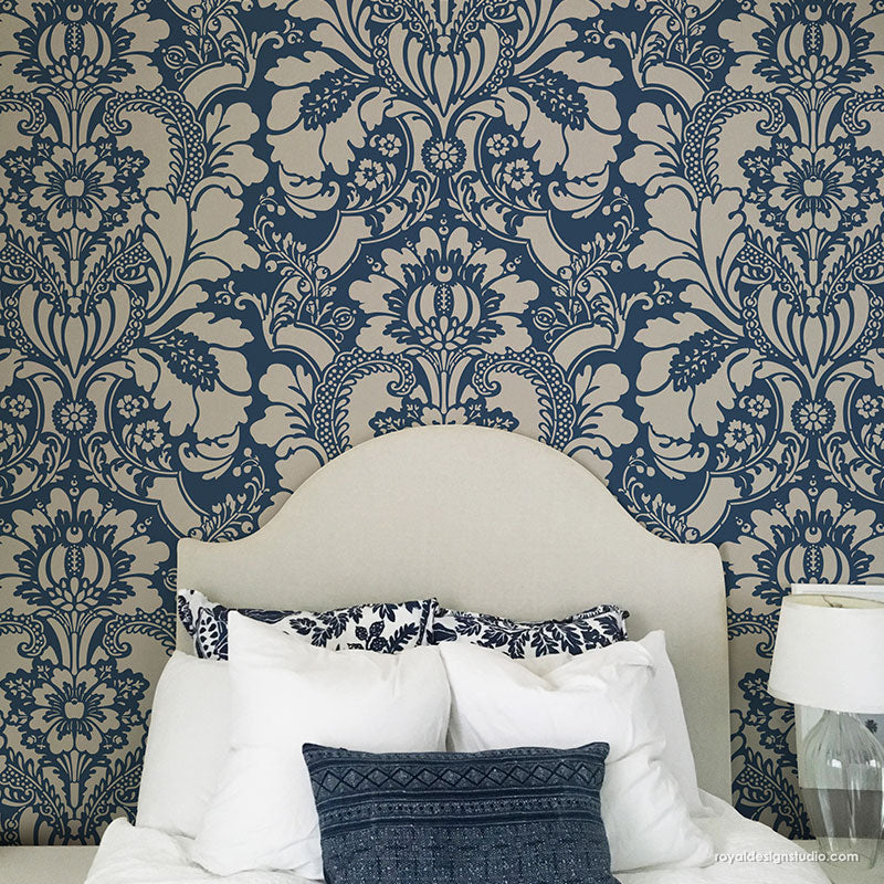 Large DIY Wall Stencils for Painting Wallpaper Mural Look – Royal ...