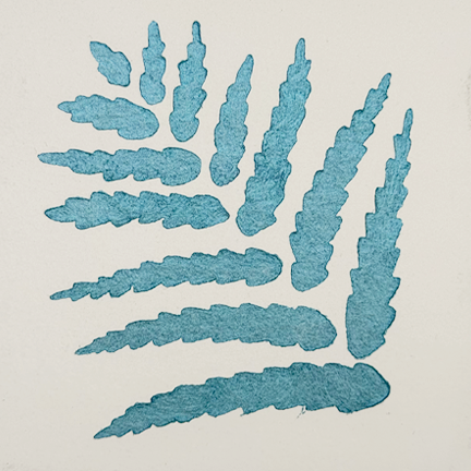 Metallic Teal Stencil Creme