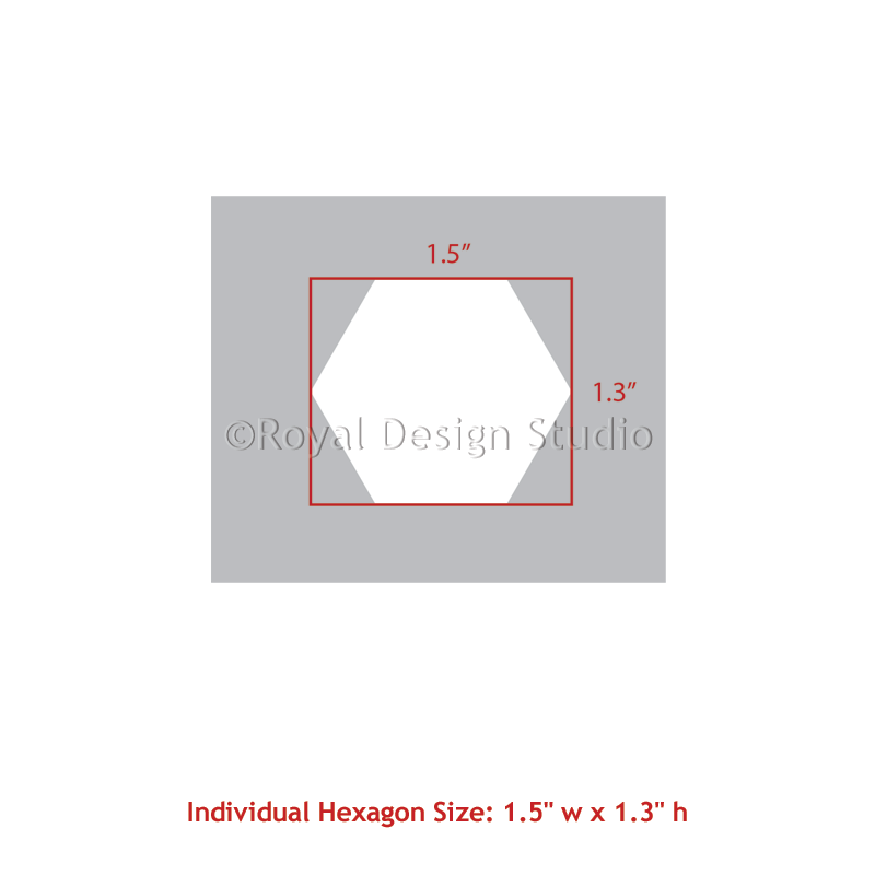 Hexagon Tile Floor Stencil