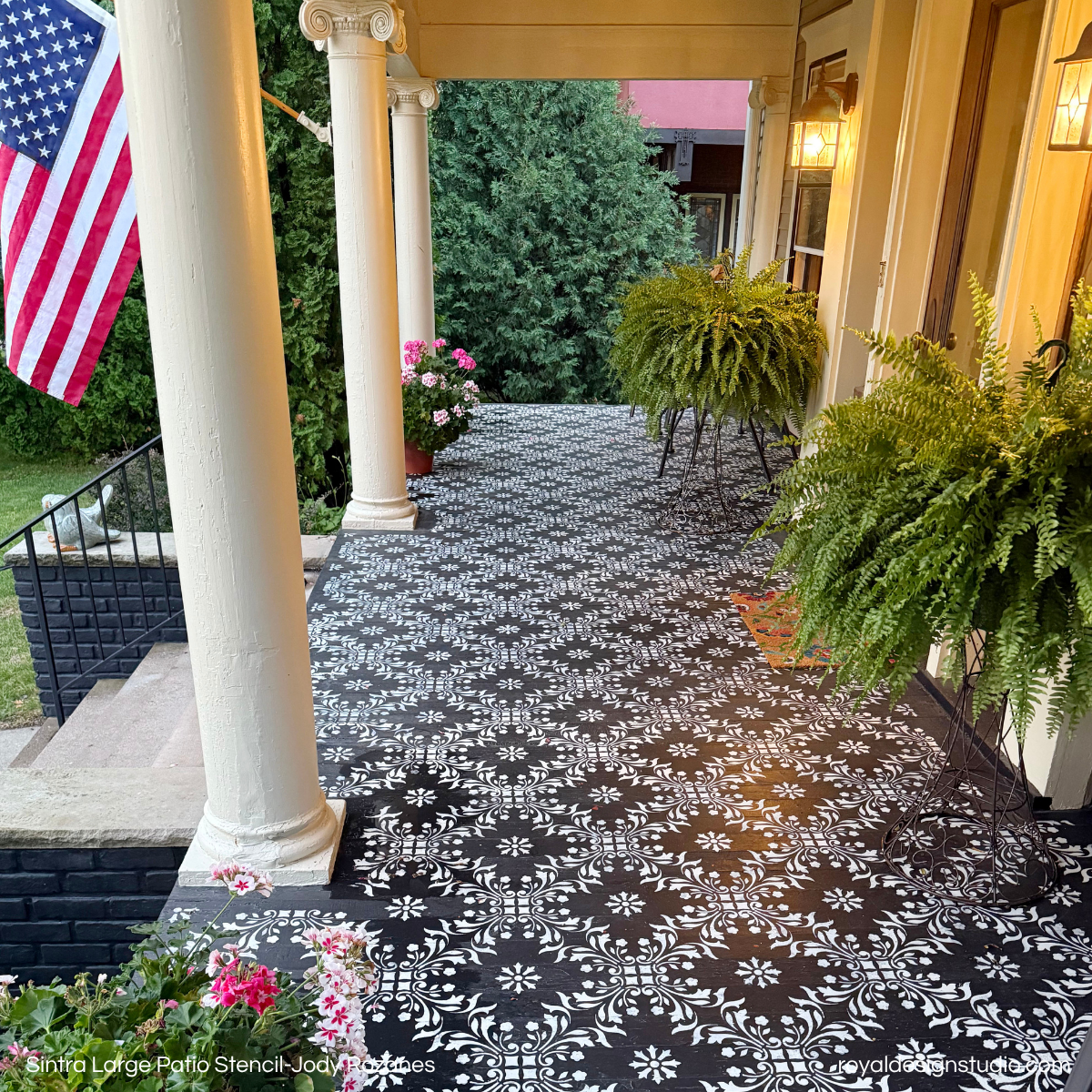 Sintra Tile Large Patio Stencil