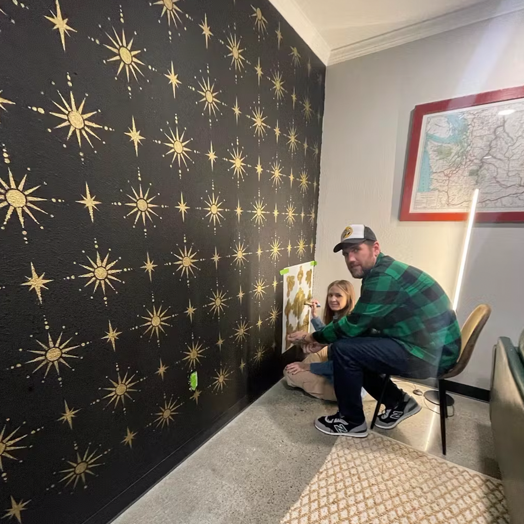 Starlight Allover Wall Stencil