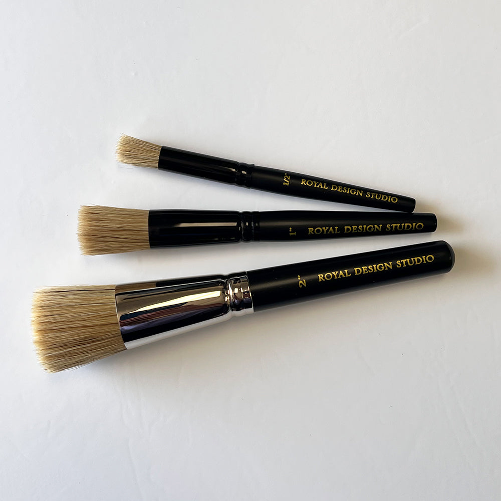 Set of 3 Best Stencil Brushes