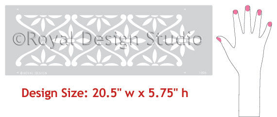 Daisy Chain Wall Stencil Border