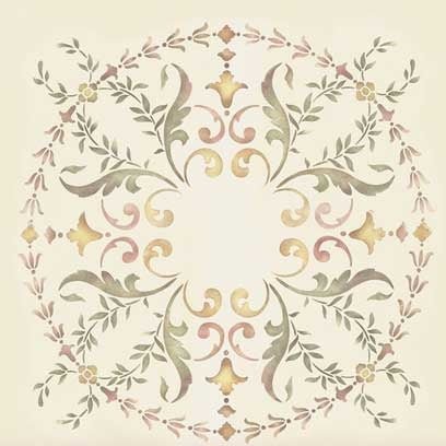 19th Century Ceiling Medallion Stencil - Royal Design Studio Stencils