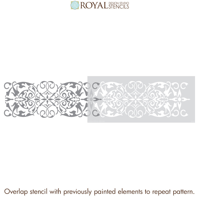 Arabesque Border Stencil