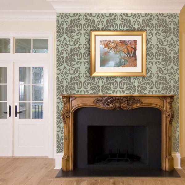 Acanthus Damask Wall Stencil - Royal Design Studio Stencils