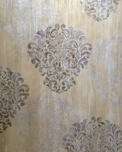 Large Trellis Wall Stencil | Acanthus Damask Wall Stencil for DIY Wallpaper