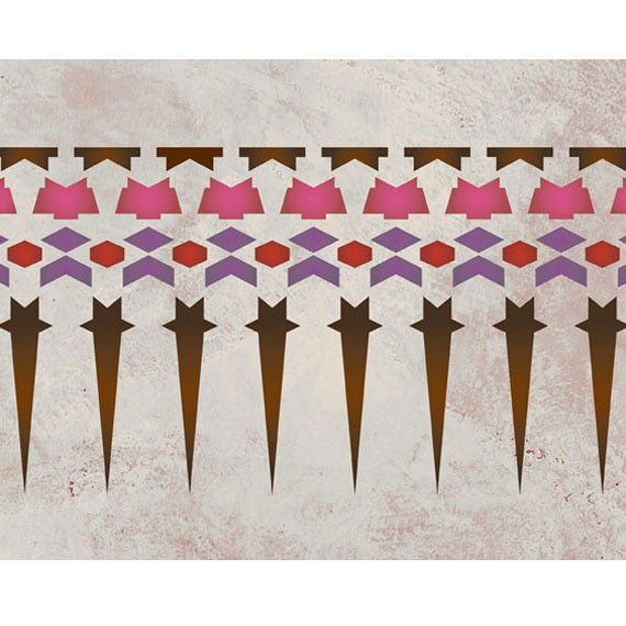 Tray Border Moroccan Stencils 
