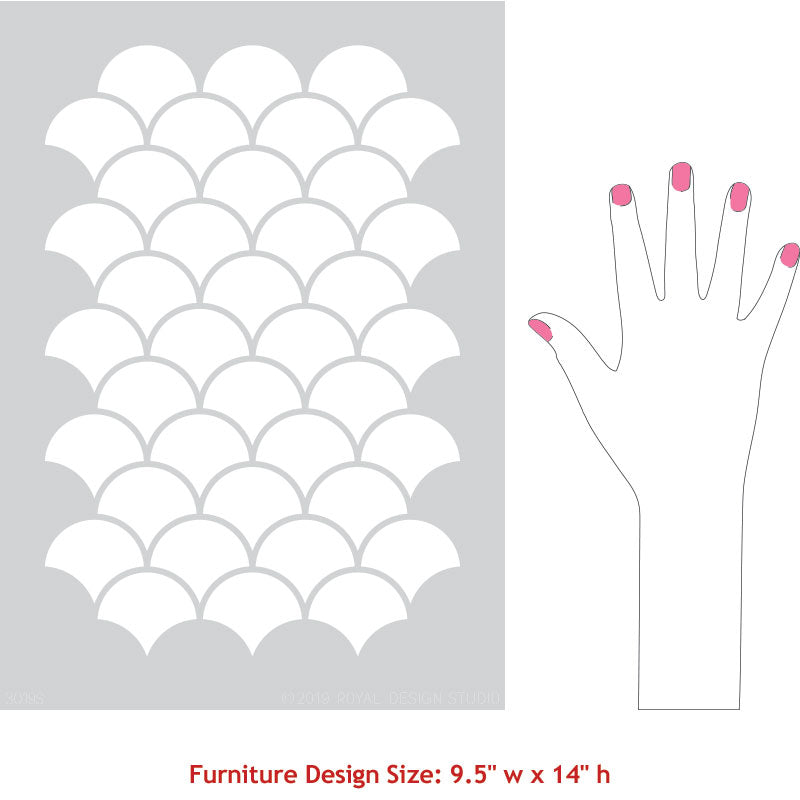 Moroccan Scallops Furniture Stencil