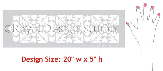 Fez Block Border Moroccan Stencil