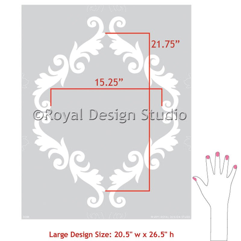 Acanthus Trellis Wall Stencil - Royal Design Studio Stencils